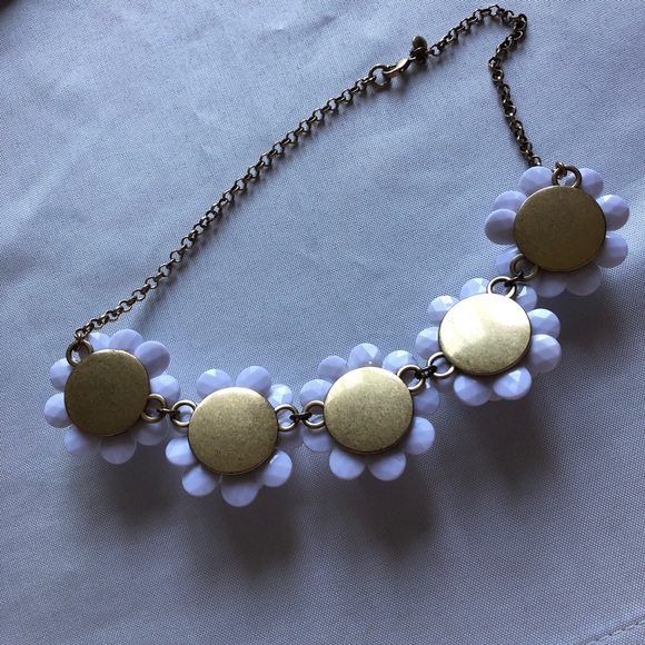 J. Crew Statement Floral Necklace in White - Picture 12 of 16